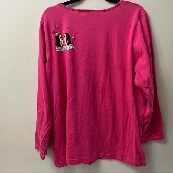 Quacker Factory “Sparkly Scene” Vintage Penguins top, MADE IN HONG KONG - Picture 3 of 7